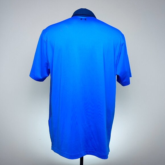 Under Armour HeatGear Loose Fit Golf Polo XL Blue Performance - Picture 3 of 6